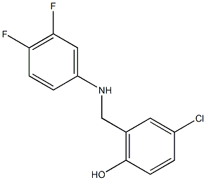 4-chloro-2-{[(3,4-difluorophenyl)amino]methyl}phenol Struktur