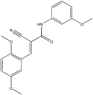 (2E)-2-cyano-3-(2,5-dimethoxyphenyl)-N-(3-methoxyphenyl)acrylamide Struktur