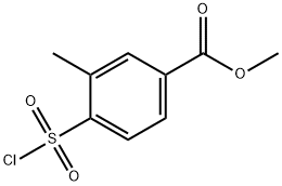 methyl 4-(chlorosulfonyl)-3-methylbenzoate Struktur