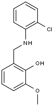 2-{[(2-chlorophenyl)amino]methyl}-6-methoxyphenol Struktur