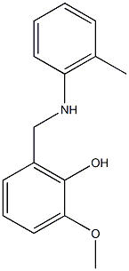 2-methoxy-6-{[(2-methylphenyl)amino]methyl}phenol Struktur