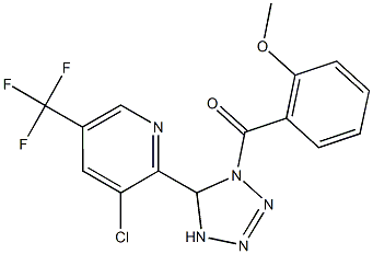 {5-[3-chloro-5-(trifluoromethyl)-2-pyridinyl]-4,5-dihydro-1H-1,2,3,4-tetraazol-1-yl}(2-methoxyphenyl)methanone Struktur