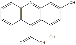 1,3-dihydroxyacridine-9-carboxylic acid Struktur