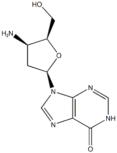 3''-AMINO-2'', 3''-DIDEOYINOSINE Struktur