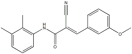 (2E)-2-cyano-N-(2,3-dimethylphenyl)-3-(3-methoxyphenyl)acrylamide Struktur