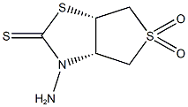 (3aS,6aS)-3-amino-2-sulfanylidene-hexahydro-5-thieno[3,4-d][1,3]thiazole-5,5-dione Struktur