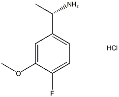 (S)-1-(4-Fluoro-3-methoxyphenyl)ethanamine hydrochloride Struktur