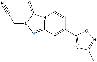 [7-(3-methyl-1,2,4-oxadiazol-5-yl)-3-oxo[1,2,4]triazolo[4,3-a]pyridin-2(3H)-yl]acetonitrile Struktur