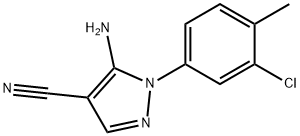 5-amino-1-(3-chloro-4-methylphenyl)-1H-pyrazole-4-carbonitrile Struktur