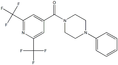 [2,6-bis(trifluoromethyl)-4-pyridinyl](4-phenylpiperazino)methanone Struktur