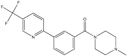 (4-methylpiperazino){3-[5-(trifluoromethyl)-2-pyridinyl]phenyl}methanone Struktur