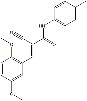 (2E)-2-cyano-3-(2,5-dimethoxyphenyl)-N-(4-methylphenyl)acrylamide Struktur