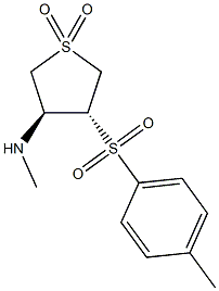 (3S,4R)-3-(methylamino)-4-(4-methylbenzenesulfonyl)-1-thiolane-1,1-dione Struktur