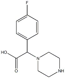 (4-fluorophenyl)(piperazin-1-yl)acetic acid Struktur