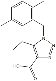 1-(2,5-dimethylbenzyl)-5-ethyl-1H-1,2,3-triazole-4-carboxylic acid Struktur