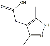 2-(3,5-dimethyl-1H-pyrazol-4-yl)acetic acid Struktur