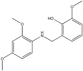 2-{[(2,4-dimethoxyphenyl)amino]methyl}-6-methoxyphenol Struktur