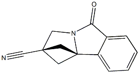 (1r,11s)-8-oxo-9-azatetracyclo[9.1.1.0.0]trideca-2,4,6-triene-11-carbonitrile Struktur