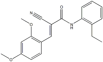 (2E)-2-cyano-3-(2,4-dimethoxyphenyl)-N-(2-ethylphenyl)acrylamide Struktur