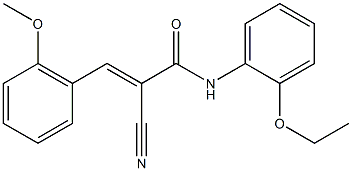 (2E)-2-cyano-N-(2-ethoxyphenyl)-3-(2-methoxyphenyl)acrylamide Struktur