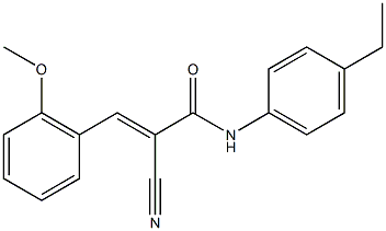 (2E)-2-cyano-N-(4-ethylphenyl)-3-(2-methoxyphenyl)acrylamide Struktur