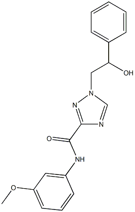 1-(2-hydroxy-2-phenylethyl)-N-(3-methoxyphenyl)-1H-1,2,4-triazole-3-carboxamide Struktur