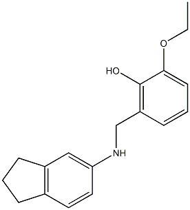 2-[(2,3-dihydro-1H-inden-5-ylamino)methyl]-6-ethoxyphenol Struktur