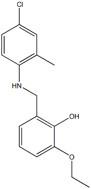 2-{[(4-chloro-2-methylphenyl)amino]methyl}-6-ethoxyphenol Struktur