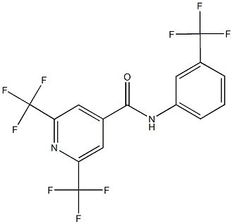 2,6-bis(trifluoromethyl)-N-[3-(trifluoromethyl)phenyl]isonicotinamide Struktur