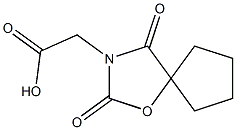 (2,4-dioxo-1-oxa-3-azaspiro[4.4]non-3-yl)acetic acid Struktur