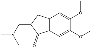 (2Z)-2-[(dimethylamino)methylidene]-5,6-dimethoxy-2,3-dihydro-1H-inden-1-one Struktur