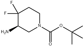 (R)-3-氨基-4,4-二氟哌啶-1-羧酸叔丁酯, 2091351-96-9, 結(jié)構(gòu)式