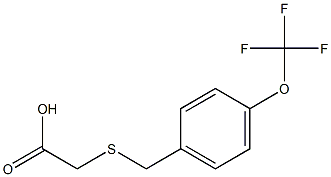 2-({[4-(trifluoromethoxy)phenyl]methyl}sulfanyl)acetic acid Struktur