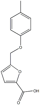 5-(4-methylphenoxymethyl)furan-2-carboxylic acid Struktur