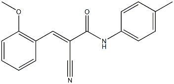 (2E)-2-cyano-3-(2-methoxyphenyl)-N-(4-methylphenyl)acrylamide Struktur