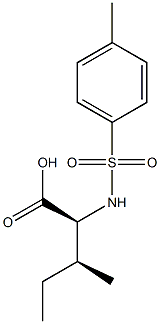 (2S,3S)-3-methyl-2-(4-methylbenzenesulfonamido)pentanoic acid Struktur