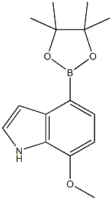 (7-methoxy-1h-indol-4-yl)boronic acid pinacol ester Struktur