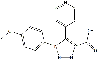 1-(4-methoxyphenyl)-5-pyridin-4-yl-1H-1,2,3-triazole-4-carboxylic acid Struktur