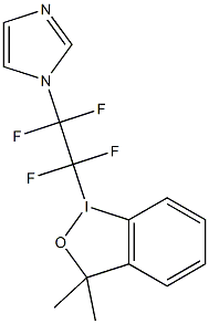 1-(imidazole tetrafluoroethyl)-3,3-dimethyl-1,2-benziodoxole Struktur