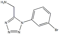 1-[1-(3-bromophenyl)-1H-1,2,3,4-tetrazol-5-yl]methanamine Struktur