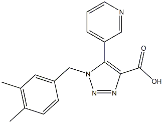 1-(3,4-dimethylbenzyl)-5-pyridin-3-yl-1H-1,2,3-triazole-4-carboxylic acid Struktur