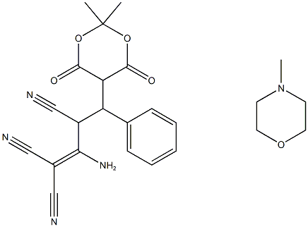 2-AMINO-4-(2,2-DIMETHYL-4,6-DIOXO-1,3-DIOXAN-5-YL)-4-PHENYL-1-BUTENE-1,1,3-TRICARBONITRILE N-METHYLMORPHOLINE SALT Struktur