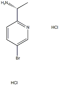 (1R)-1-(5-bromopyridin-2-yl)ethan-1-amine dihydrochloride Struktur