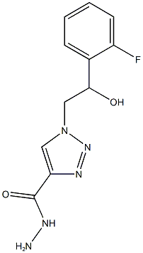 1-[2-(2-fluorophenyl)-2-hydroxyethyl]-1H-1,2,3-triazole-4-carbohydrazide Struktur