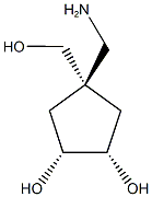 (1R,2S,4r)-4-(aminomethyl)-4-(hydroxymethyl)cyclopentane-1,2-diol Struktur