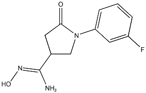 (Z)-1-(3-fluorophenyl)-N'-hydroxy-5-oxopyrrolidine-3-carboximidamide Struktur