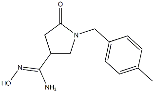 (Z)-N'-hydroxy-1-[(4-methylphenyl)methyl]-5-oxopyrrolidine-3-carboximidamide Struktur