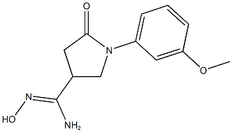 (Z)-N'-hydroxy-1-(3-methoxyphenyl)-5-oxopyrrolidine-3-carboximidamide Struktur