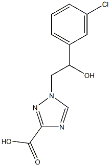 1-[2-(3-chlorophenyl)-2-hydroxyethyl]-1H-1,2,4-triazole-3-carboxylic acid Struktur