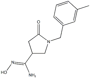 (Z)-N'-hydroxy-1-[(3-methylphenyl)methyl]-5-oxopyrrolidine-3-carboximidamide Struktur